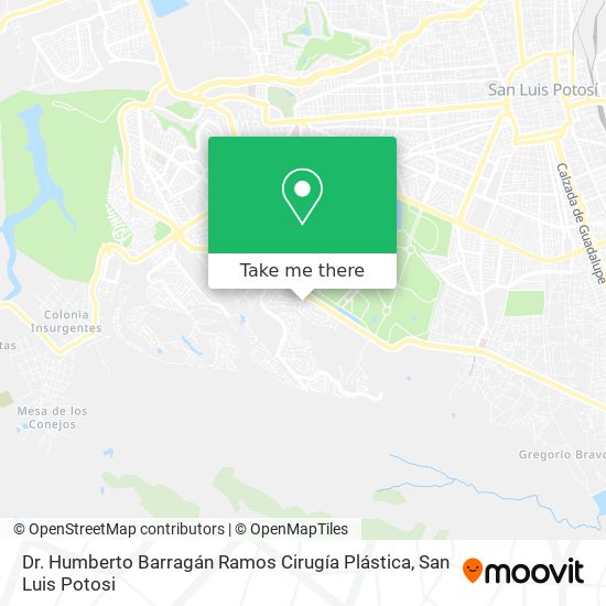 Mapa de Dr. Humberto Barragán Ramos Cirugía Plástica