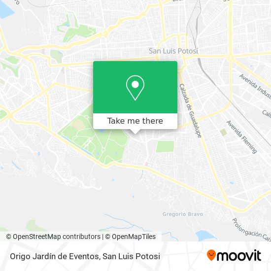 Origo Jardín de Eventos map