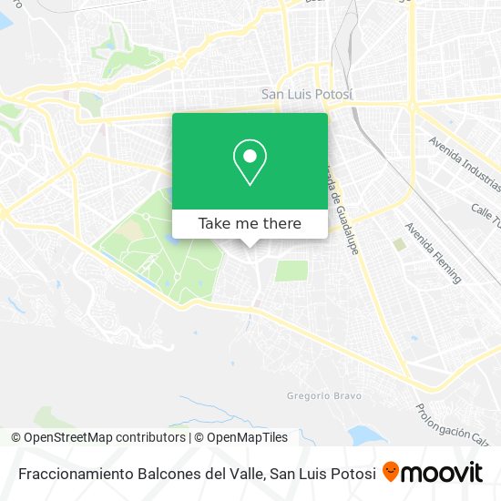 Fraccionamiento Balcones del Valle map