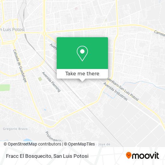 Fracc El Bosquecito map