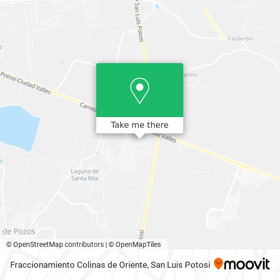 Mapa de Fraccionamiento Colinas de Oriente