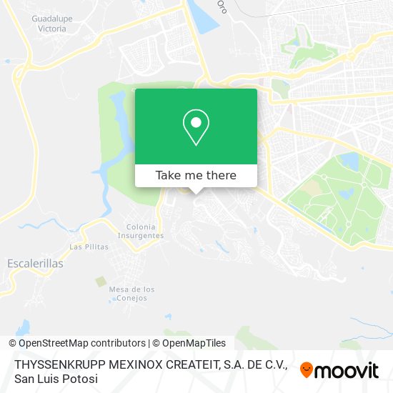THYSSENKRUPP MEXINOX CREATEIT, S.A. DE C.V. map