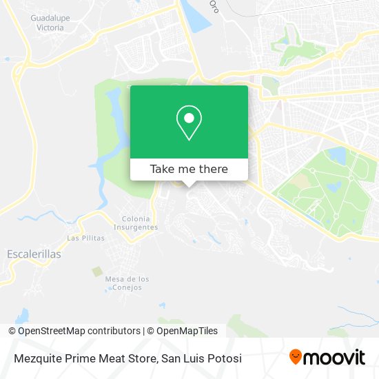 Mapa de Mezquite Prime Meat Store