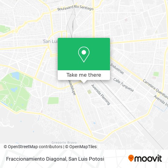 Fraccionamiento Diagonal map