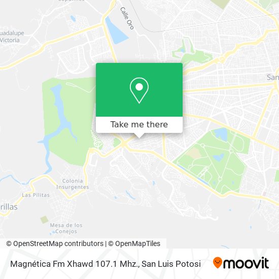 Mapa de Magnética Fm Xhawd 107.1 Mhz.
