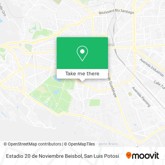 Estadio 20 de Noviembre Beisbol map