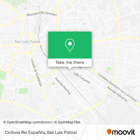 Mapa de Ciclovia Rio Españita
