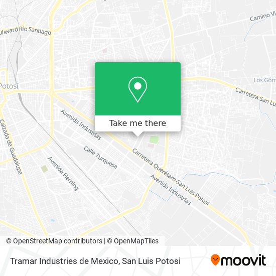 Tramar Industries de Mexico map