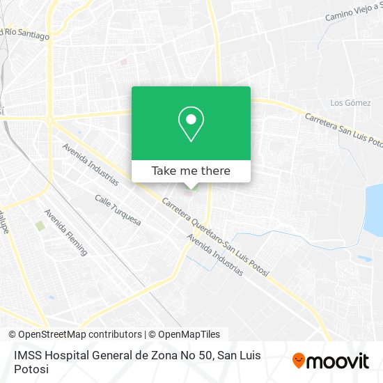 Mapa de IMSS Hospital General de Zona No 50