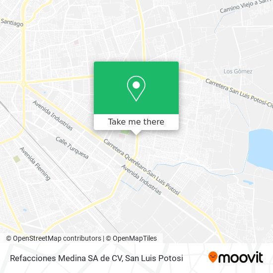 Mapa de Refacciones Medina SA de CV