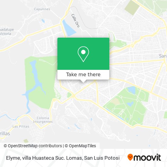 Mapa de Elyme, villa Huasteca Suc. Lomas