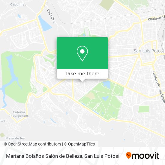 Mapa de Mariana Bolaños Salón de Belleza