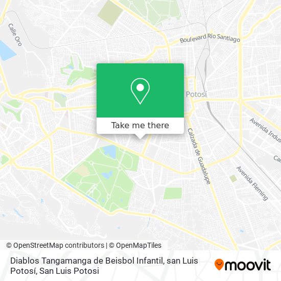 Diablos Tangamanga de Beisbol Infantil, san Luis Potosí map