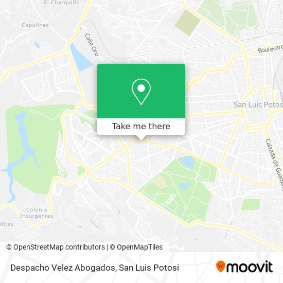 Mapa de Despacho Velez Abogados
