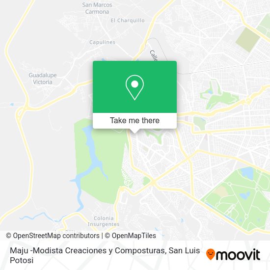 Mapa de Maju -Modista Creaciones y Composturas