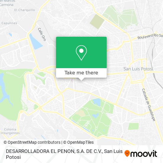 DESARROLLADORA EL PENON, S.A. DE C.V. map