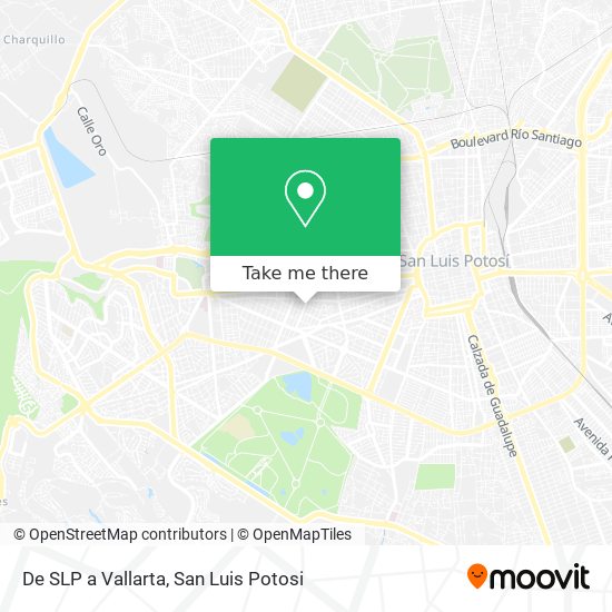 De SLP a Vallarta map