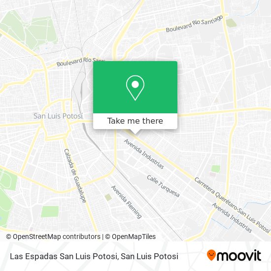 Las Espadas San Luis Potosi map