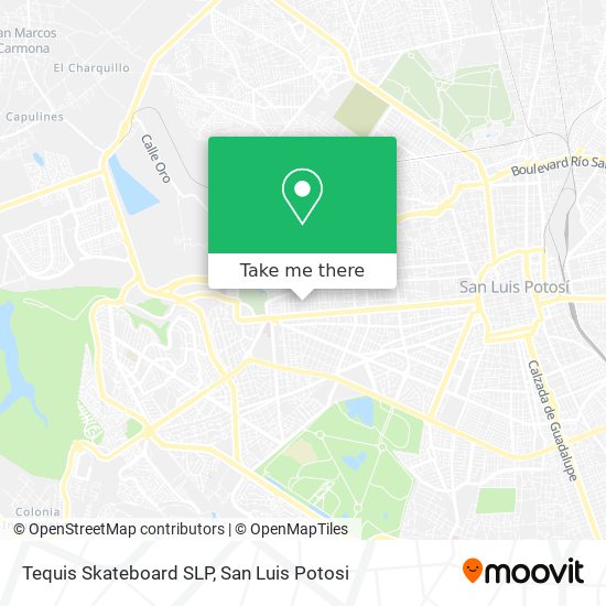 Mapa de Tequis Skateboard SLP