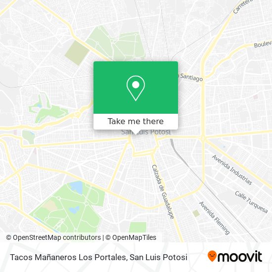 Tacos Mañaneros Los Portales map