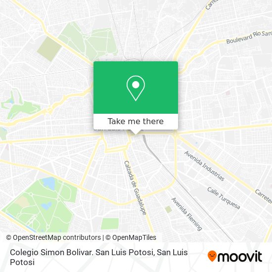 Colegio Simon Bolivar. San Luis Potosi map