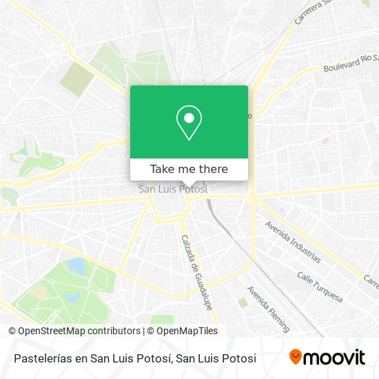 Pastelerías en San Luis Potosí map