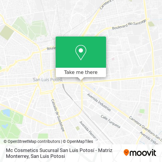 Mc Cosmetics Sucursal San Luis Potosí - Matriz Monterrey map
