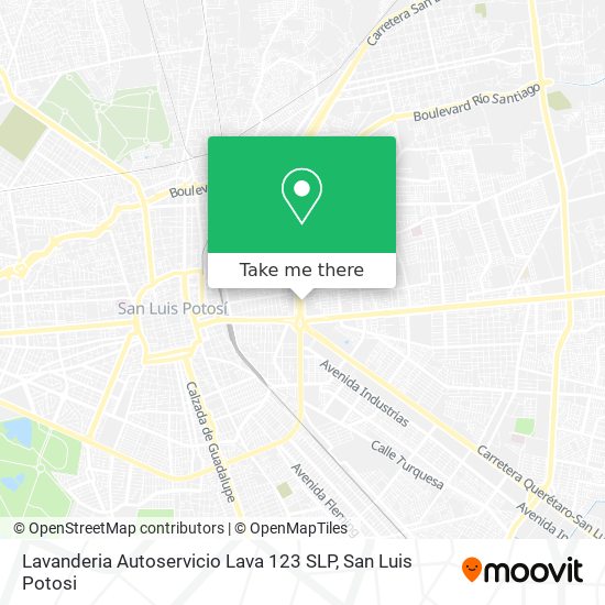 Mapa de Lavanderia Autoservicio Lava 123 SLP