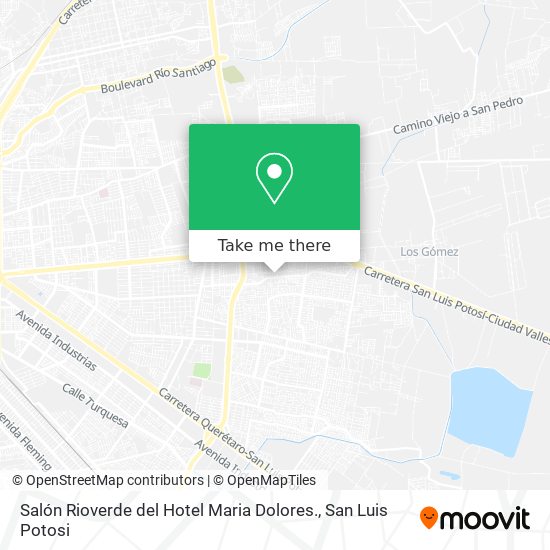 Mapa de Salón Rioverde del Hotel Maria Dolores.
