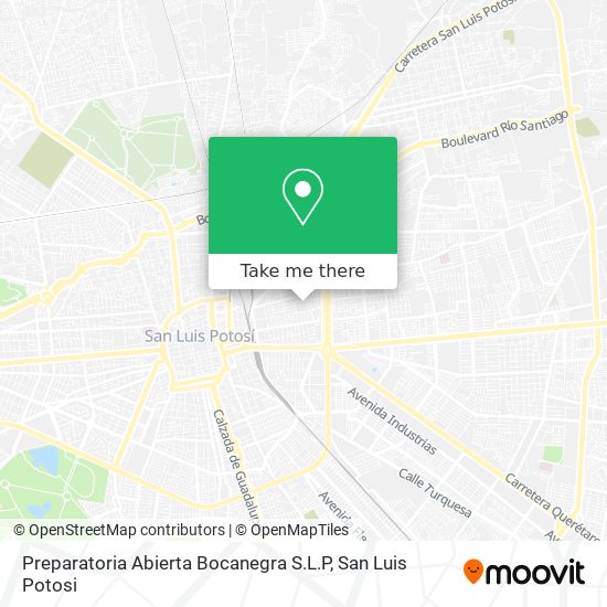 Mapa de Preparatoria Abierta Bocanegra S.L.P