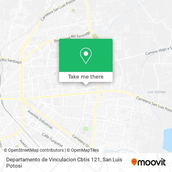 Departamento de Vinculacion Cbtis 121 map