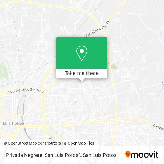 Mapa de Privada Negrete. San Luis Potosí.