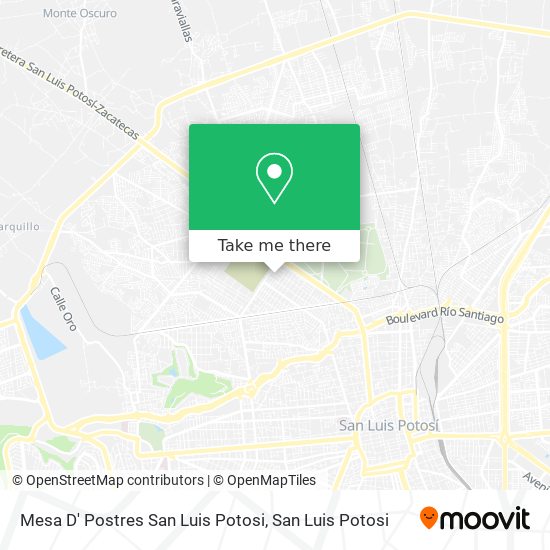Mesa D' Postres San Luis Potosi map