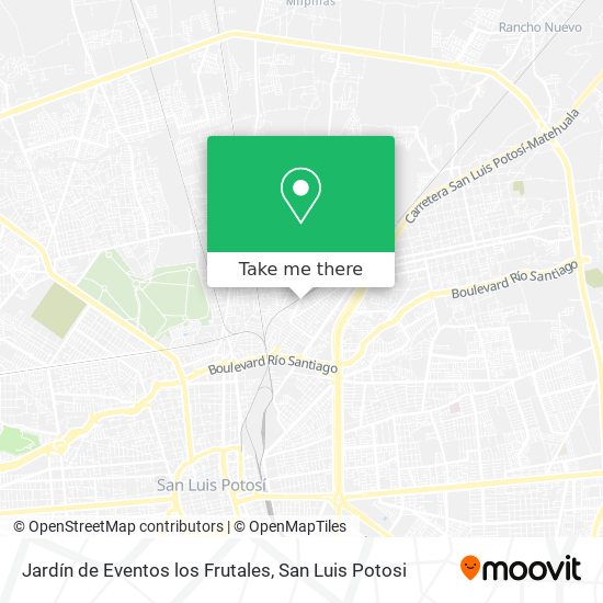Jardín de Eventos los Frutales map