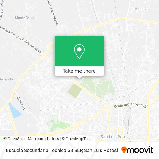 Mapa de Escuela Secundaria Tecnica 68 SLP
