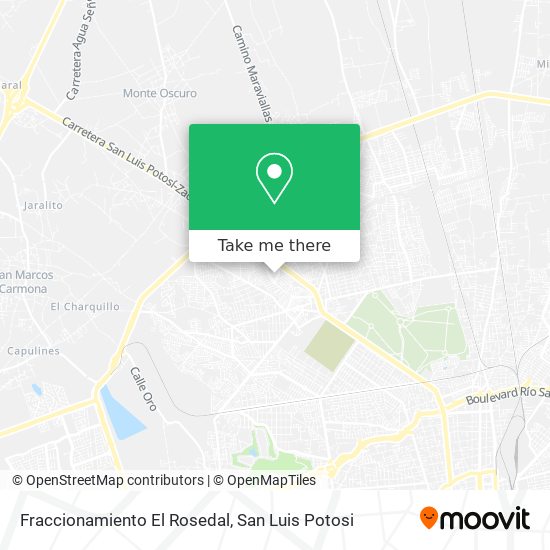 Fraccionamiento El Rosedal map