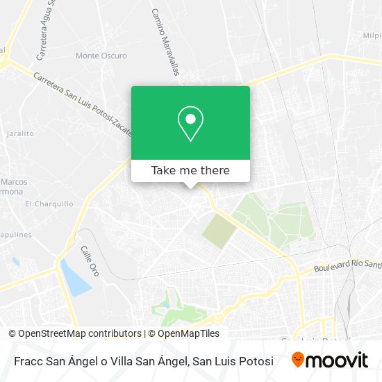 Fracc San Ángel o Villa San Ángel map