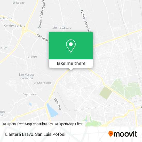 Mapa de Llantera Bravo