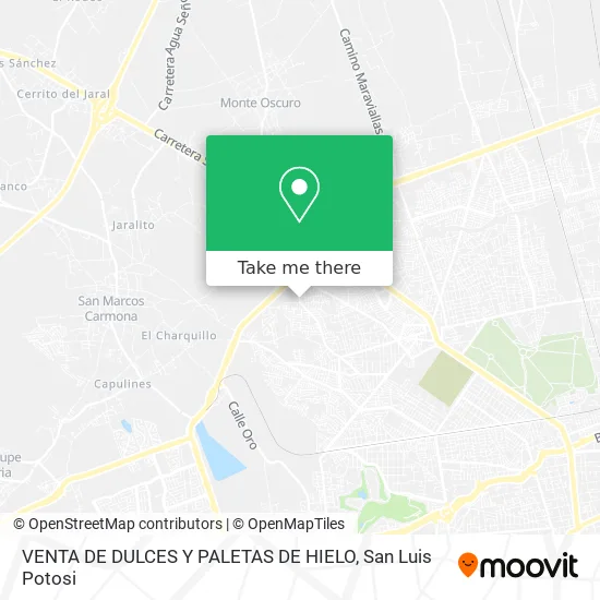 Mapa de VENTA DE DULCES Y PALETAS DE HIELO