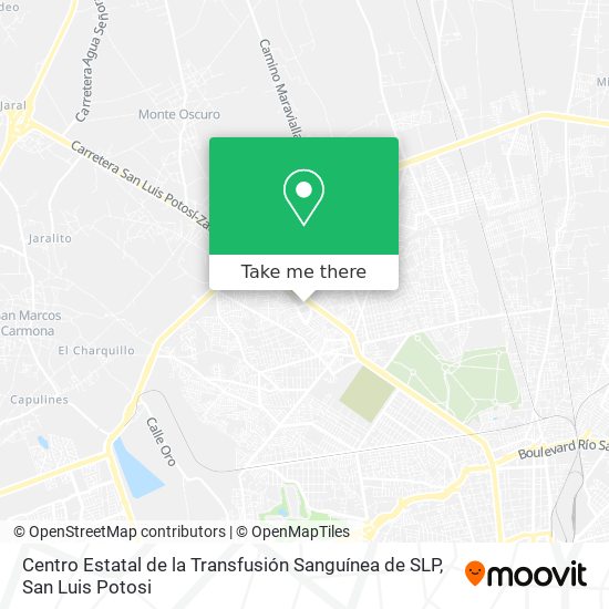 Centro Estatal de la Transfusión Sanguínea de SLP map