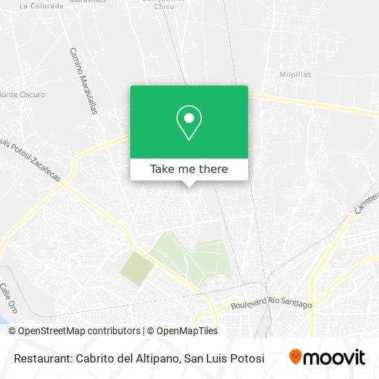 Mapa de Restaurant: Cabrito del Altipano