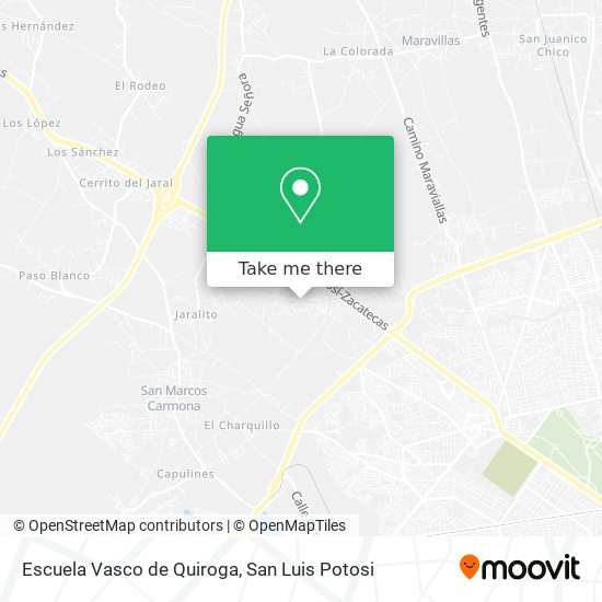 Mapa de Escuela Vasco de Quiroga
