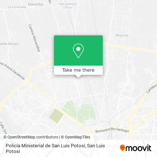 Policía Ministerial de San Luis Potosí map