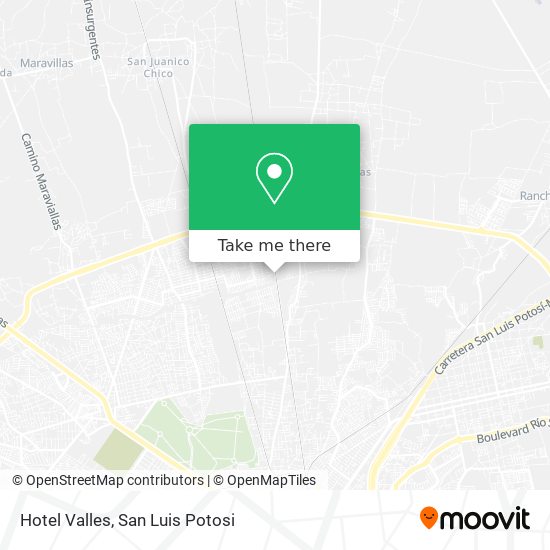 Hotel Valles map