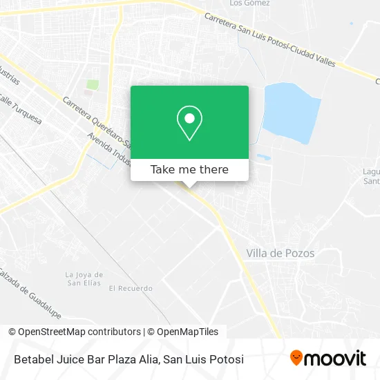 Mapa de Betabel Juice Bar Plaza Alia
