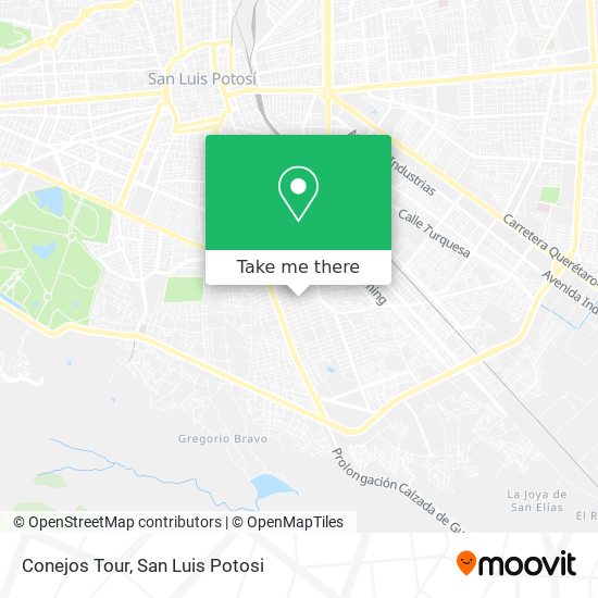 Conejos Tour map