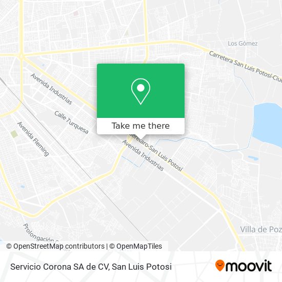 Servicio Corona SA de CV map