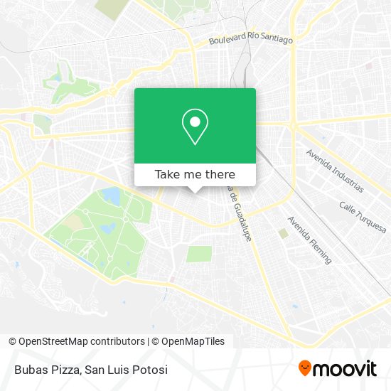 How to get to Bubas Pizza in San Luis Potosí by Bus?