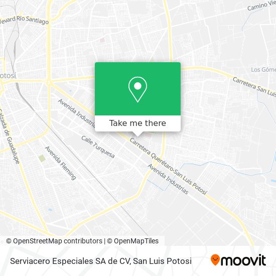 Serviacero Especiales SA de CV map