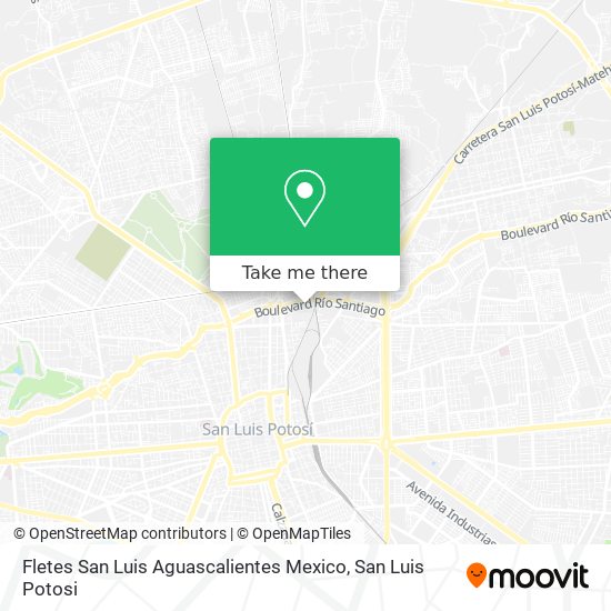 Mapa de Fletes San Luis Aguascalientes Mexico